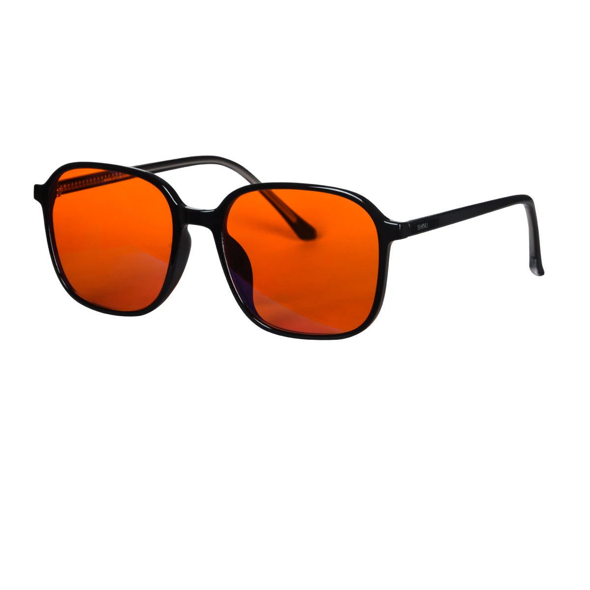 Sleek Y2K Glasses | Blue Light Blocking, Red & Orange Lenses 7