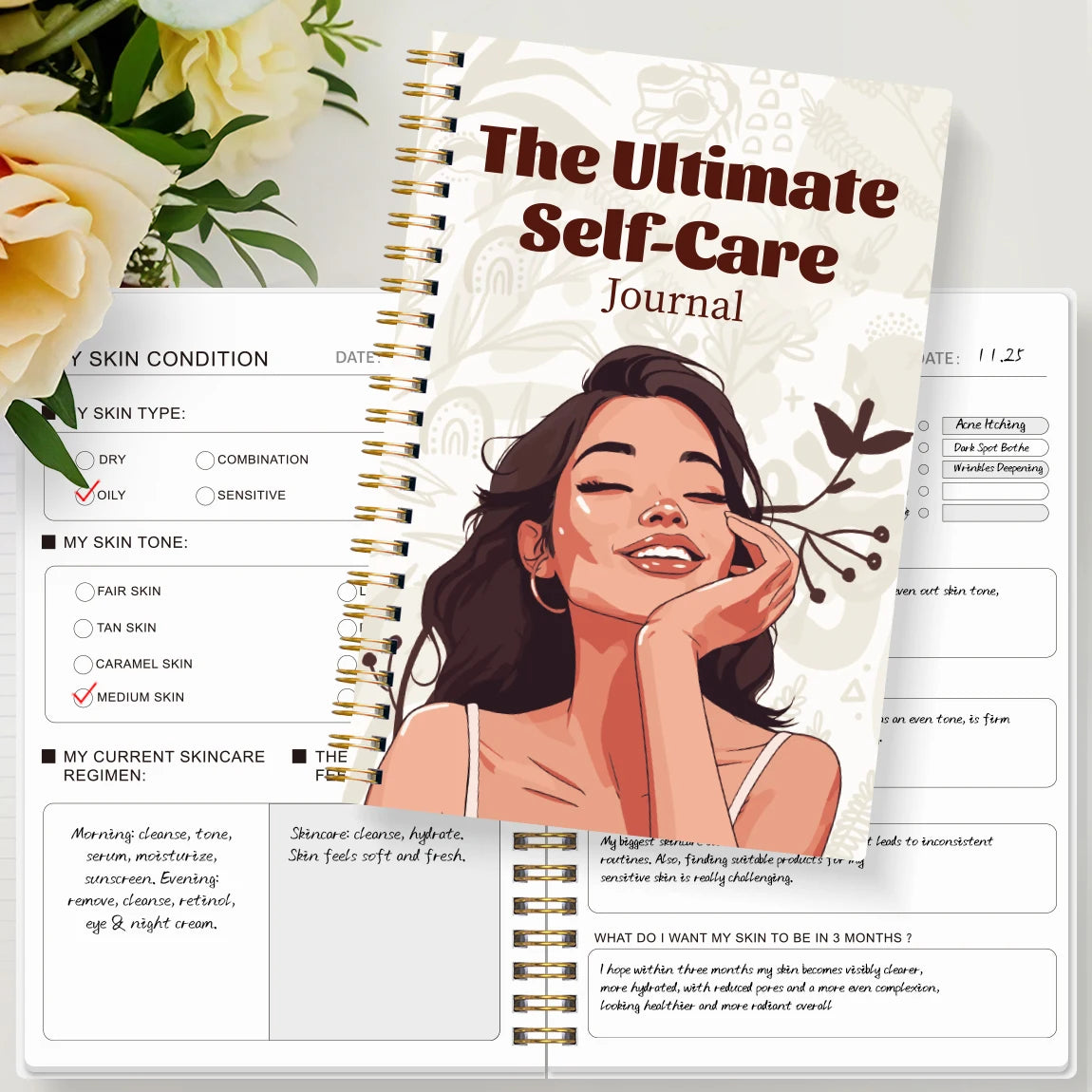 Aura Skincare Journal | A5 Daily Routine Tracker for Women and Teens 0