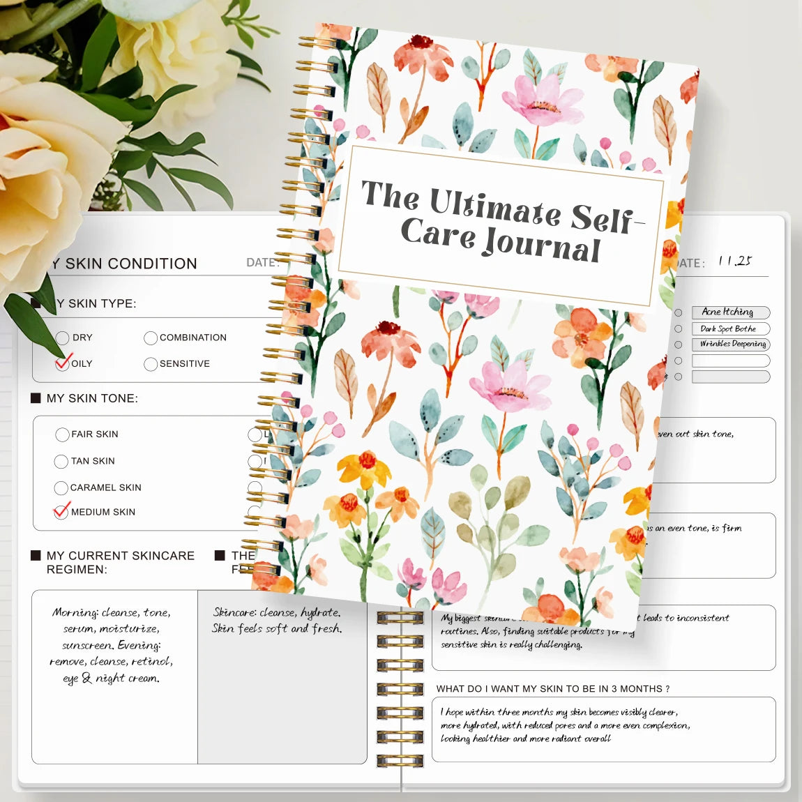 Aura Skincare Journal | A5 Daily Routine Tracker for Women and Teens 10