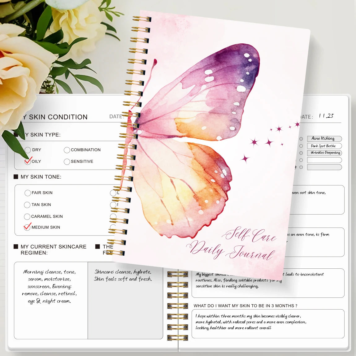 Aura Skincare Journal | A5 Daily Routine Tracker for Women and Teens 9