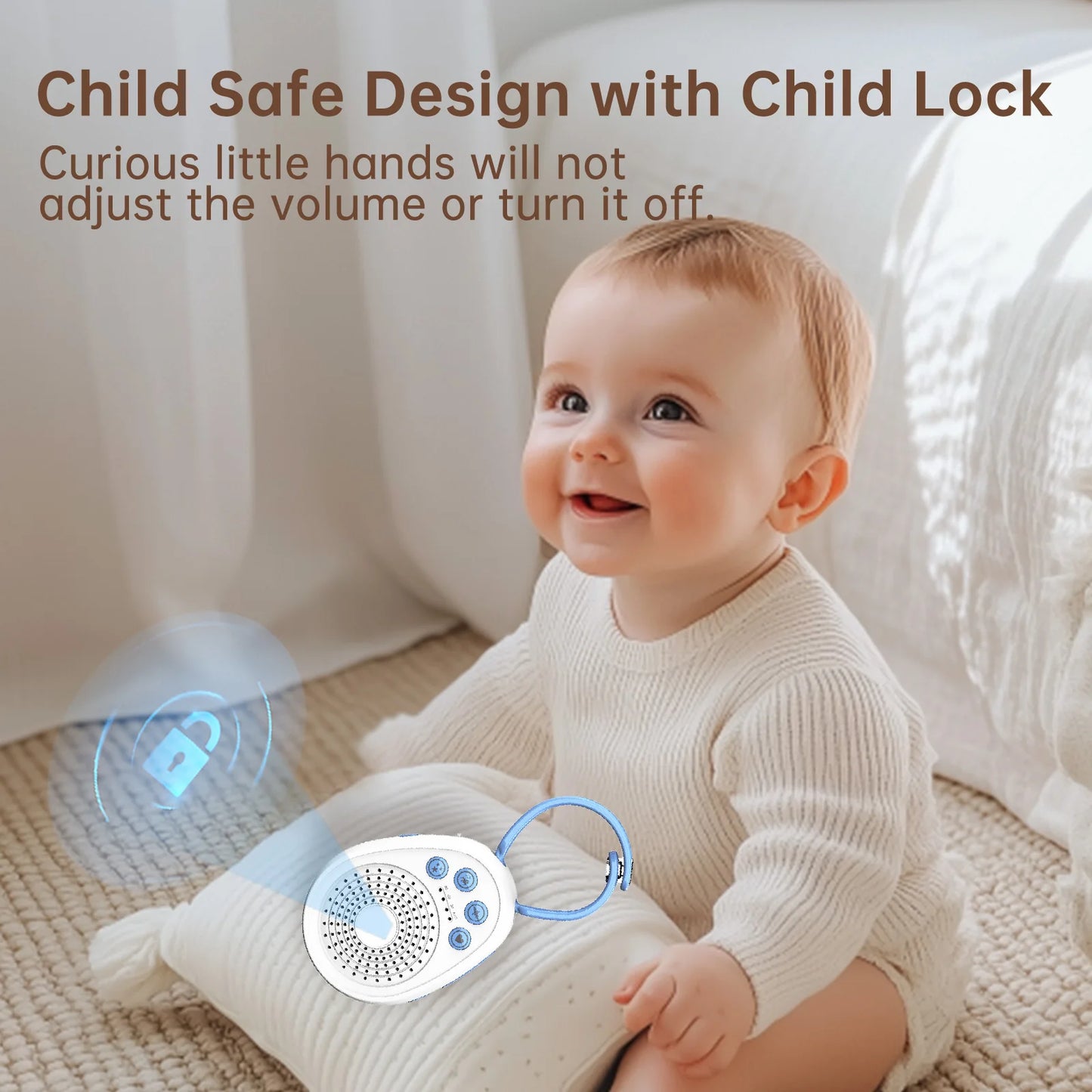 Bamboo White Noise Machine | Portable USB Rechargeable Sound Machine for Sleep 4