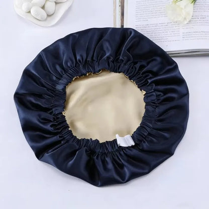 Breezy Silk Bonnet | Double Layer Silk Night Cap for Curly Hair 11