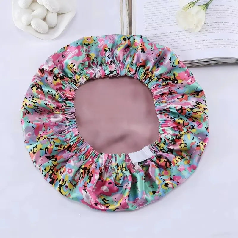 Breezy Silk Bonnet | Double Layer Silk Night Cap for Curly Hair 13