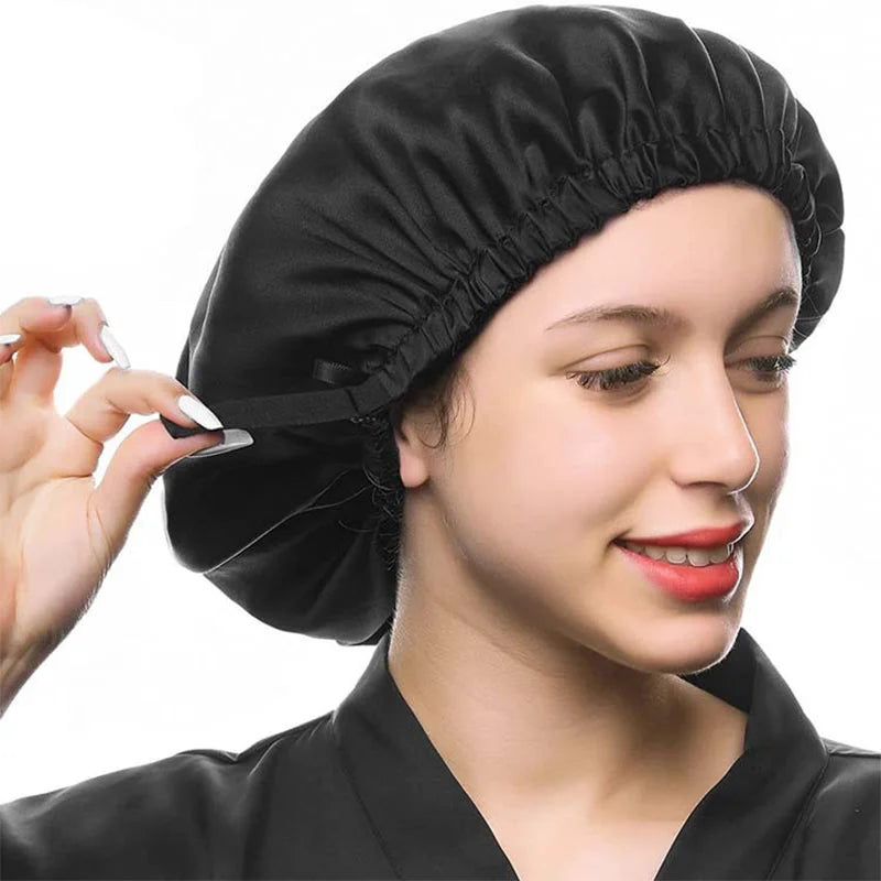 Breezy Silk Bonnet | Double Layer Silk Night Cap for Curly Hair 2