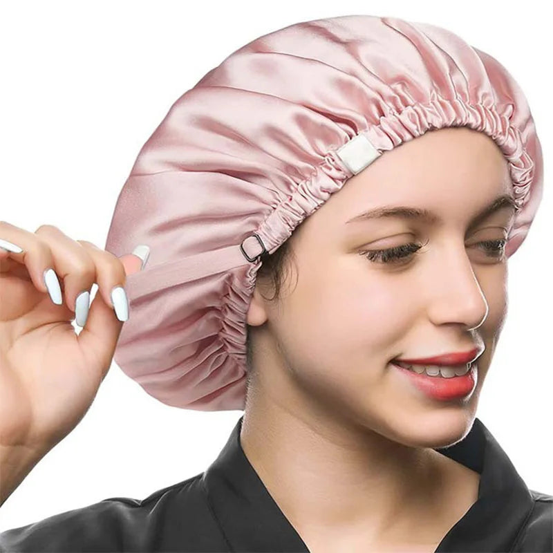 Breezy Silk Bonnet | Double Layer Silk Night Cap for Curly Hair 4