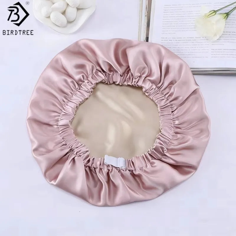 Breezy Silk Bonnet | Double Layer Silk Night Cap for Curly Hair 9