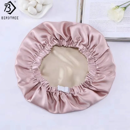 Breezy Silk Bonnet | Double Layer Silk Night Cap for Curly Hair 9