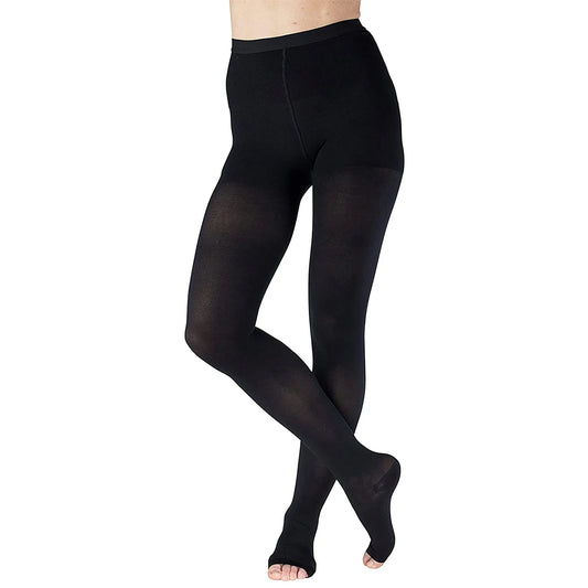 Luxe Compression Stockings for Women | Open Toe, 34-46mmHg, Plus Size 7