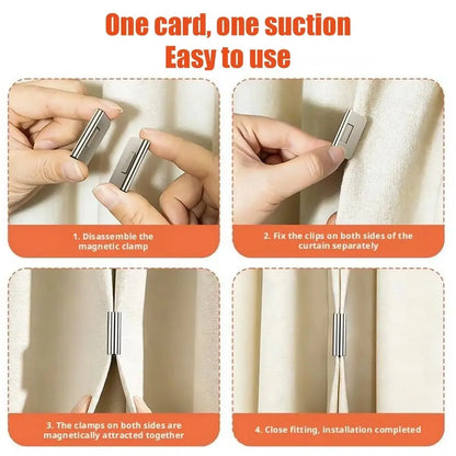 MagiClip Curtain Fasteners | Premium Metal, Powerful Magnetic Hold 1