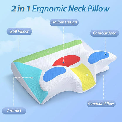 MediCerv Pillow | Ergonomic Memory Foam for Neck Pain Relief 1