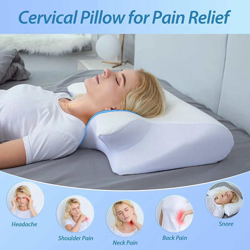 MediCerv Pillow | Ergonomic Memory Foam for Neck Pain Relief 4