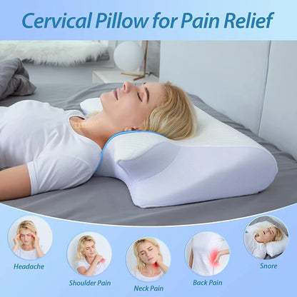 MediCerv Pillow | Ergonomic Memory Foam for Neck Pain Relief 4