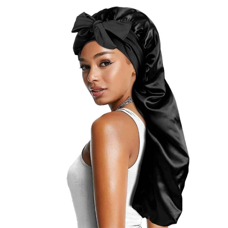 Nora Satin Bonnet | Oversized Sleep Cap for Hair Protection 0