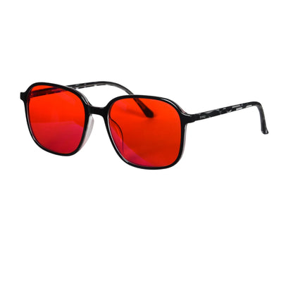 Sleek Y2K Glasses | Blue Light Blocking, Red & Orange Lenses 6