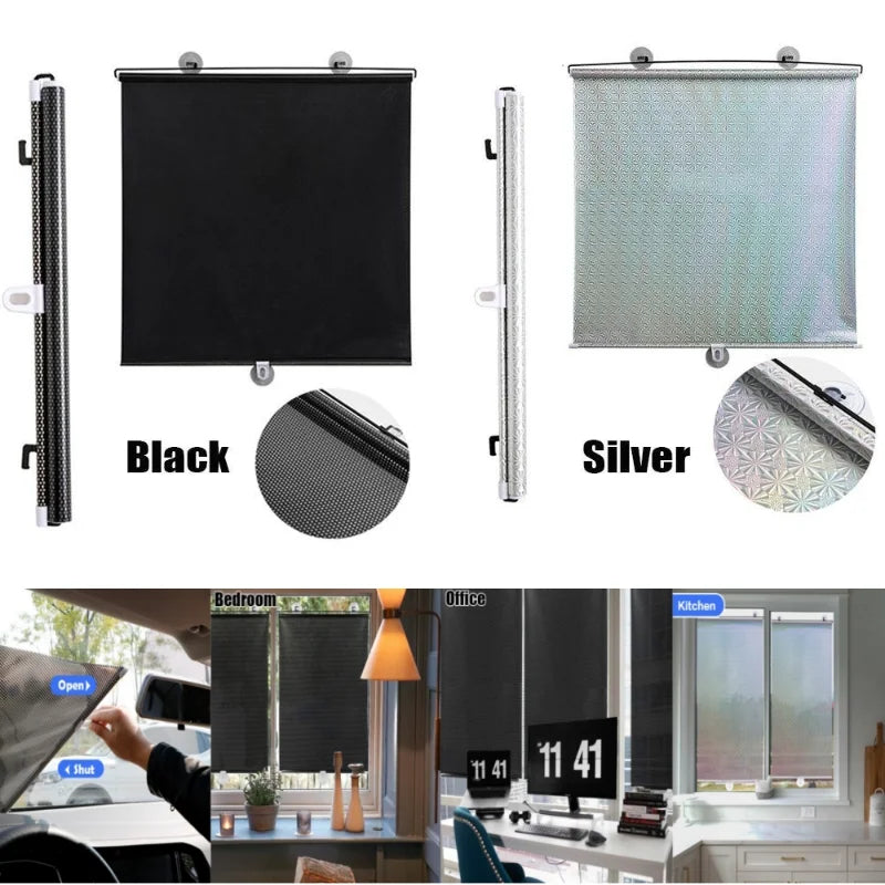 Suna Blackout Roller Shades | Portable, Easy Installation, Adjustable Fit 1
